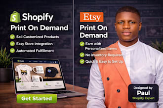build and optimize a shopify or etsy pod store with printify printful