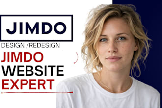 jimdo website design, redesign jimdo website for webshop, landing page with seo