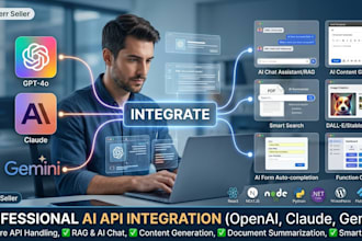 integrate openai or claude ai API into your website or app