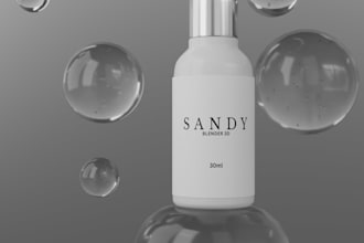 create realistic 3d product render for cosmetics