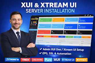 setup and install admin xui server, xtream ui, epg setup, ssl, automation
