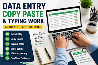 do data entry copy paste typing work