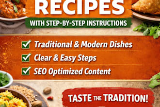 create original easy to follow recipes