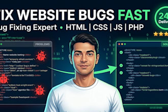 fix HTML CSS javascript and PHP bugs in your website fast