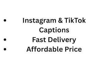 write engaging instagram and tiktok captions