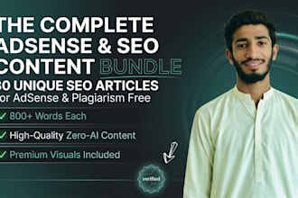 write 30 bulk SEO articles for google adsense approval