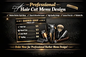 creat a hair cut menu