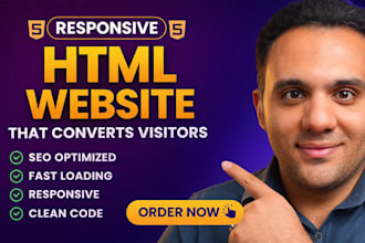 build a HTML website that is seo friendly and conversion optimized