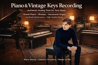 record professional piano, vintage keys, and hammond organ stems