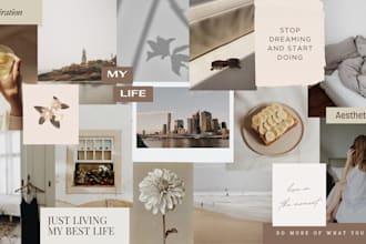 design a vintage aesthetic scrapbook wallpaper for your desktop