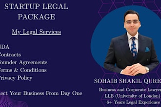 provide complete legal documents and setup for your startup or business