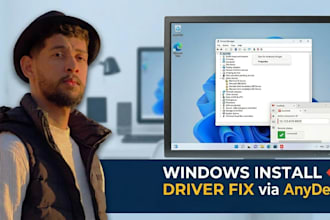 do a clean windows install and fix driver issues via anydesk