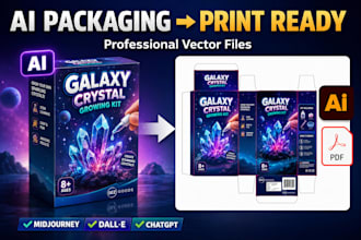 convert ai generated packaging designs label logo into print ready vector files