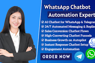 create manychat whatsapp telegram chatbot and gohighlevel automation