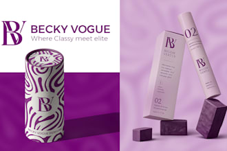 do product packaging, sticker label, fashion branding, skin care logo design