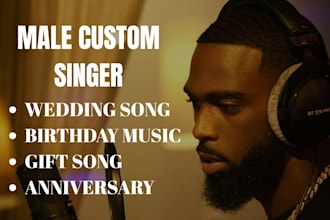 sing versatile personal song, birthday, special occasions wedding surprise