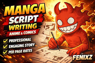 professional manga scriptwriting for your story