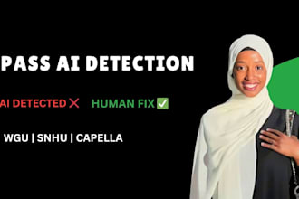 humanize ai generated essays to pass ai detection for wgu snhu capella