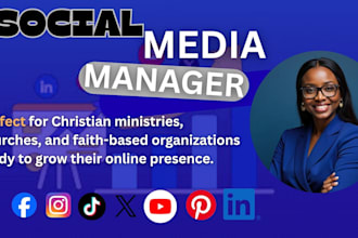 be your faith based social media manager, content creator and virtual assistant