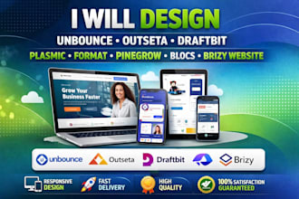 design unbounce outseta draftbit plasmic format pinegrow blocs brizy website