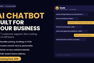build a custom ai chatbot for your business website