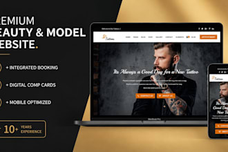 design a premium wordpress website, tattoo studio website beauty portfolio