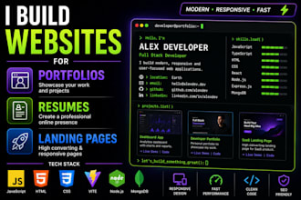 build a modern portfolio, resume, or landing site