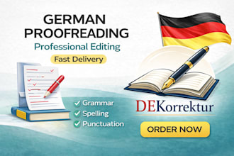 proofread and edit your german manuscript professionally