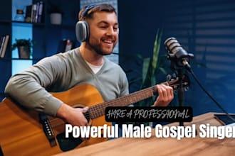 be powerful male gospel singer sing demo rnb pop metal recreate song jingle