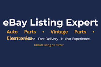 do ebay product listing for auto parts vintage and electronics