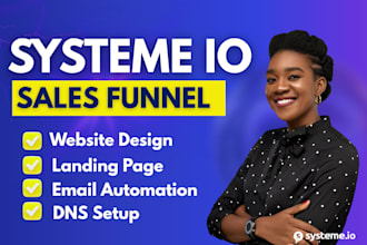 build professional systeme io website, redesign systeme io landing page design
