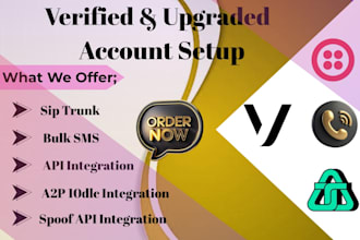 setup a verified and ugraded twilio and tenlyx for sip trunk