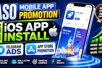 aso mobile app promotion gain IOS app install telegram ads app store promotion