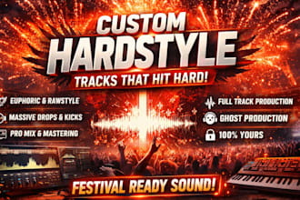 produce hardstyle or rawstyle music for your brand, video, or event