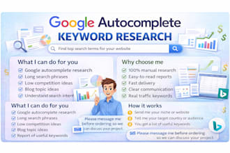 google SEO keyword research ranking go0gle autocomplete, bing