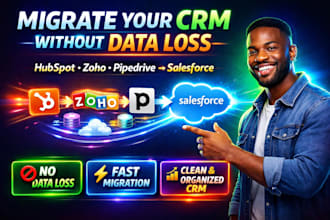 migrate data from hubspot pipedrive zoho to salesforce CRM data migration