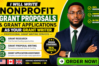 write nonprofit grant proposals and grant applications as your grant writer