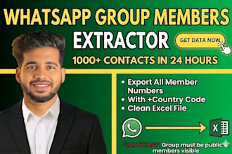 export whatsapp group member numbers to excel file
