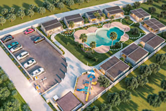 render subdivision master plan,3d site layout design, town planning, real estate