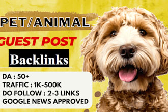 write and publish pet guest posts backlinks
