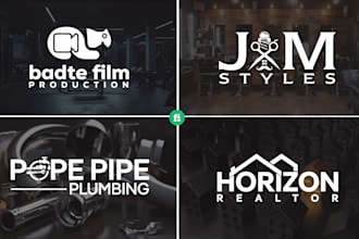 do modern minimalist business logo design with branding kit and brand identity