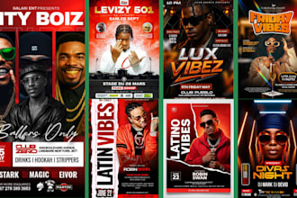 design party flyer, event flyer, flyer design, poster design, club flyer