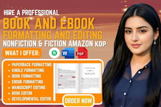 do paperback formatting, book editing and formatting, amazon KDP