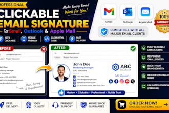 create a clickable HTML email signature for gmail, outlook, and apple mail