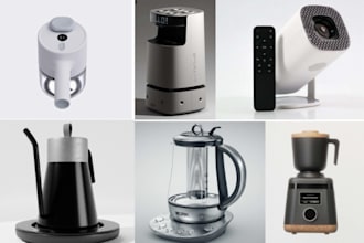 3d product design kitchen appliance, smart home device, iot device in solidworks