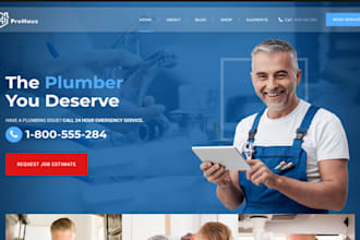 design wix plumber website pipe repair website  plumbing installation website