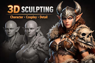 create high quality 3d character and cosplay sculpting models