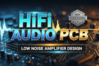 design hifi audio amplifier pcb with low noise, schematic and optimized layout