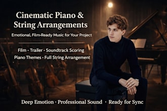 create bespoke cinematic piano and professional string arrangements