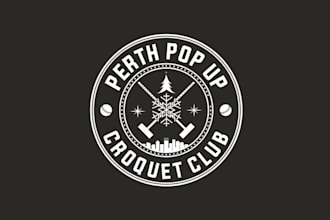 design traditional classic christmas party logo